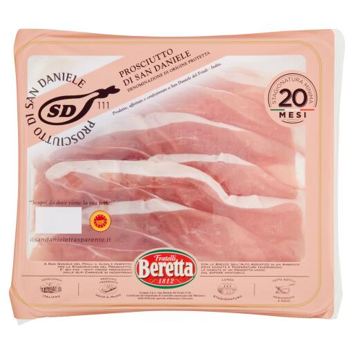 Prosciutto crudo san Daniele 20 mesi 90g Fratelli Beretta