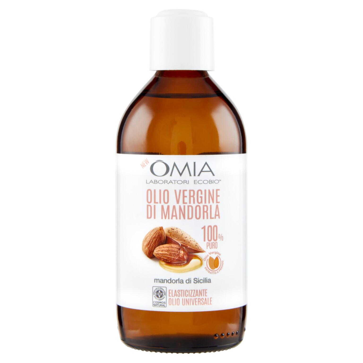Olio corpo Vergine di mandorla 200ml, Omia