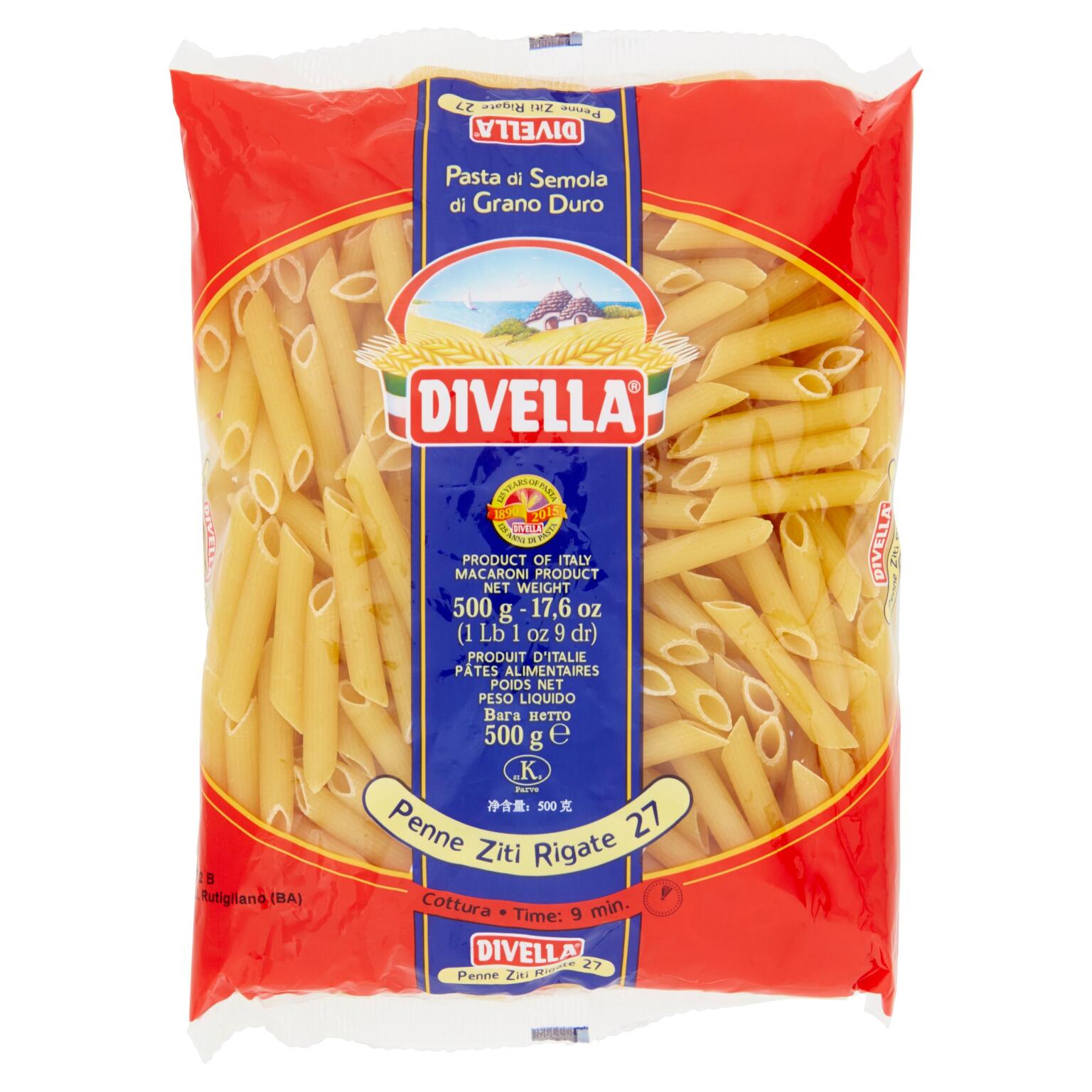 Penne ziti rigate 500g Divella