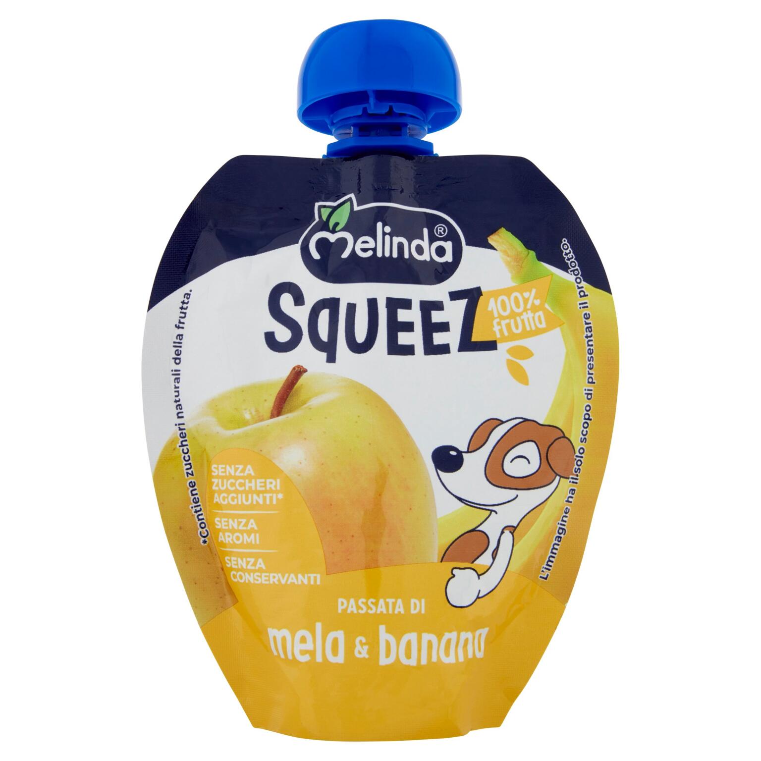 Squeez mela, banana 90g Melinda