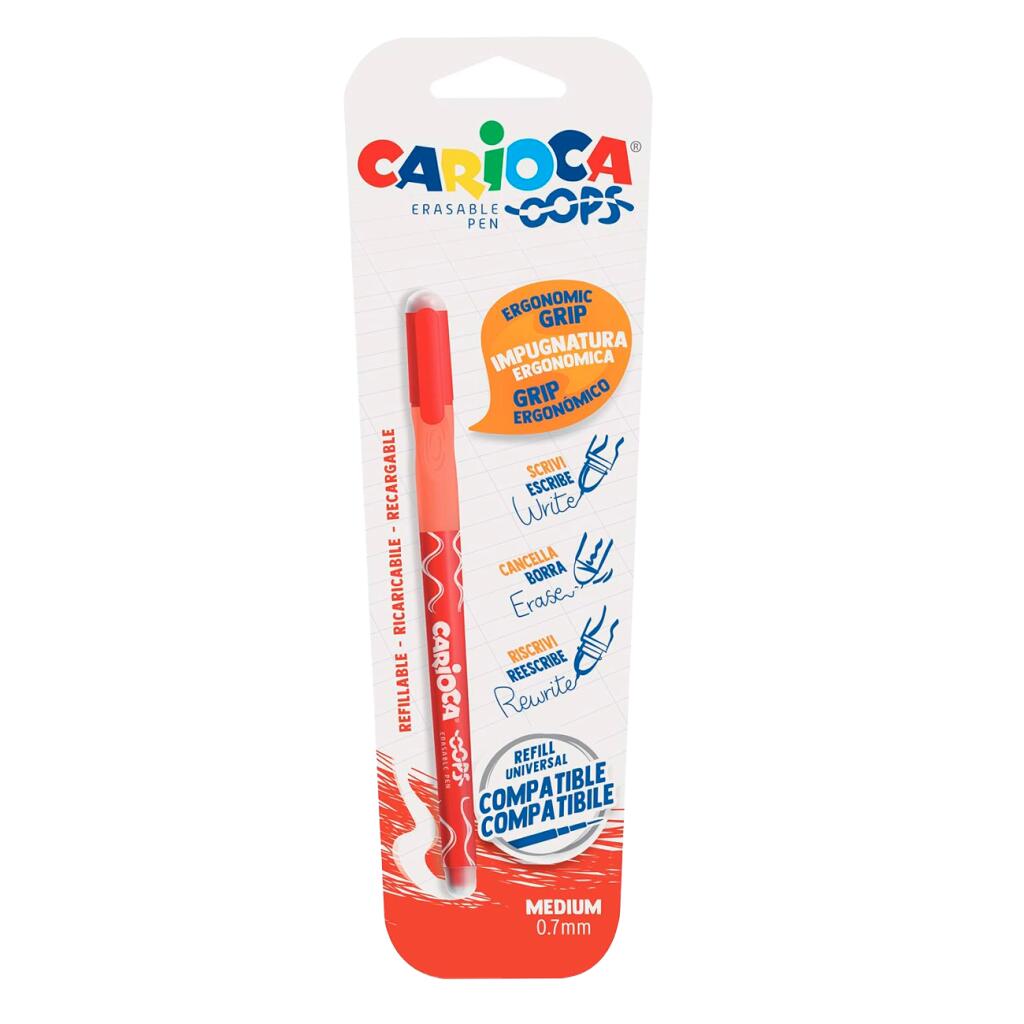 Penna oops cancellabile e ricaricabile rossa 1pz