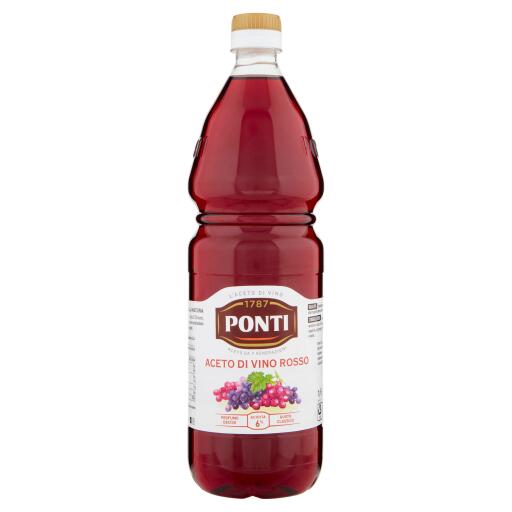 Aceto di vino rosso 1L pet Ponti