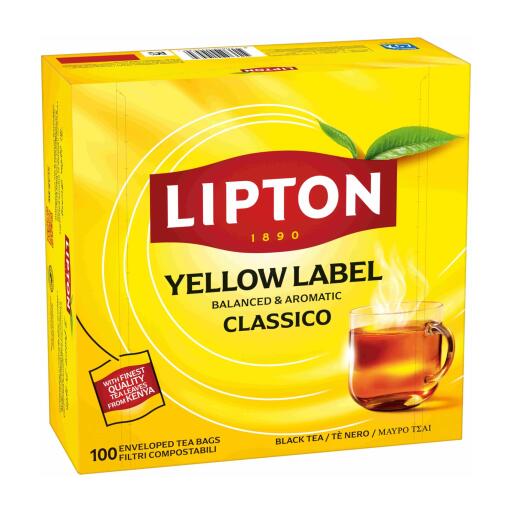 Tea Lipton yellow label 100 filtri