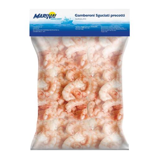 Gamberoni sgusciati precotti 40/60 congelati Iqf 240g Marinai