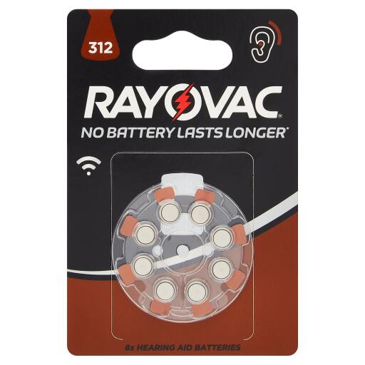 Pila acustica Mercury free x8 312 Rayovac
