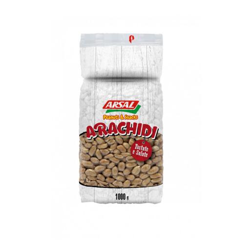 Arachidi Tostate e Salate sottovuoto 1kg Arsal