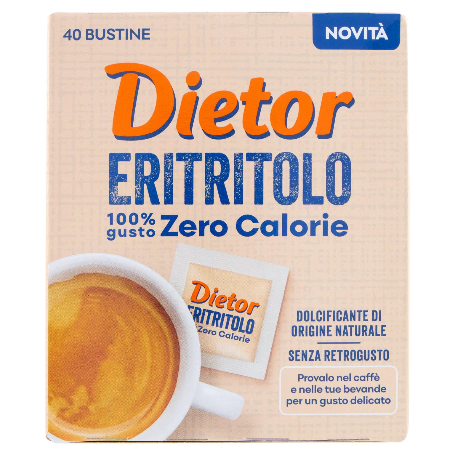 Eritritolo Dietor 40 bustine 112g zero calorie
