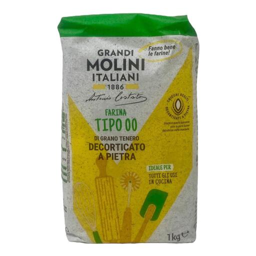 Farina tipo 00 W200 1 kg di grano tenero decorticato a pietra Grandi Molini Italiani
