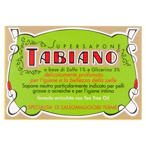 Sapone a base di zolfo e glicerina 125g Linea Supersapone Tabiano