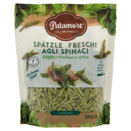 Spatzle freschi gnocchetti tirolesi agli spinaci 350g Patamore