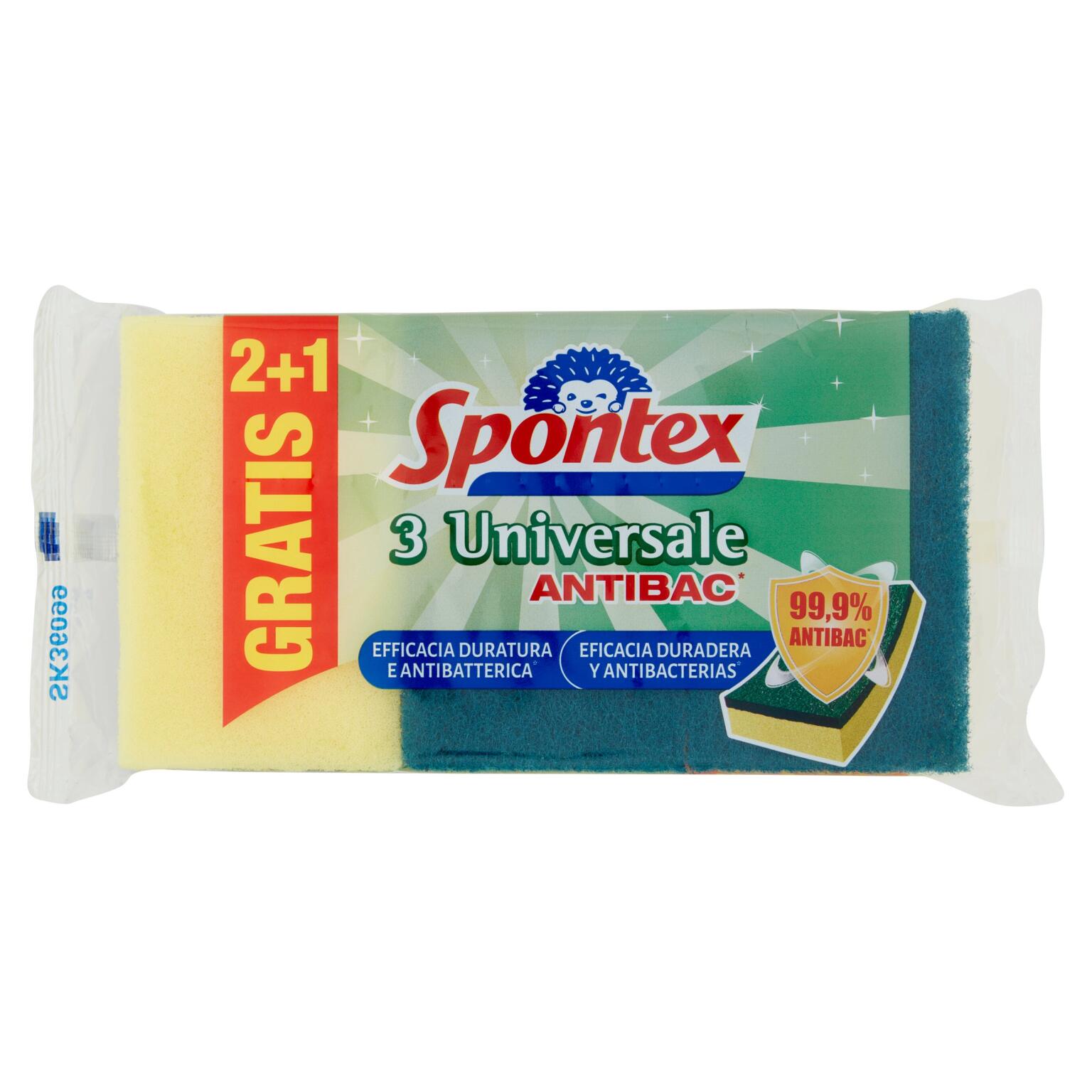 Spugna Universale Antibatterica 2+1 Spontex