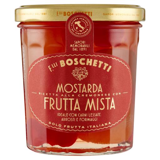 Mostrada Cremonese con frutta intera 400g Boschetti