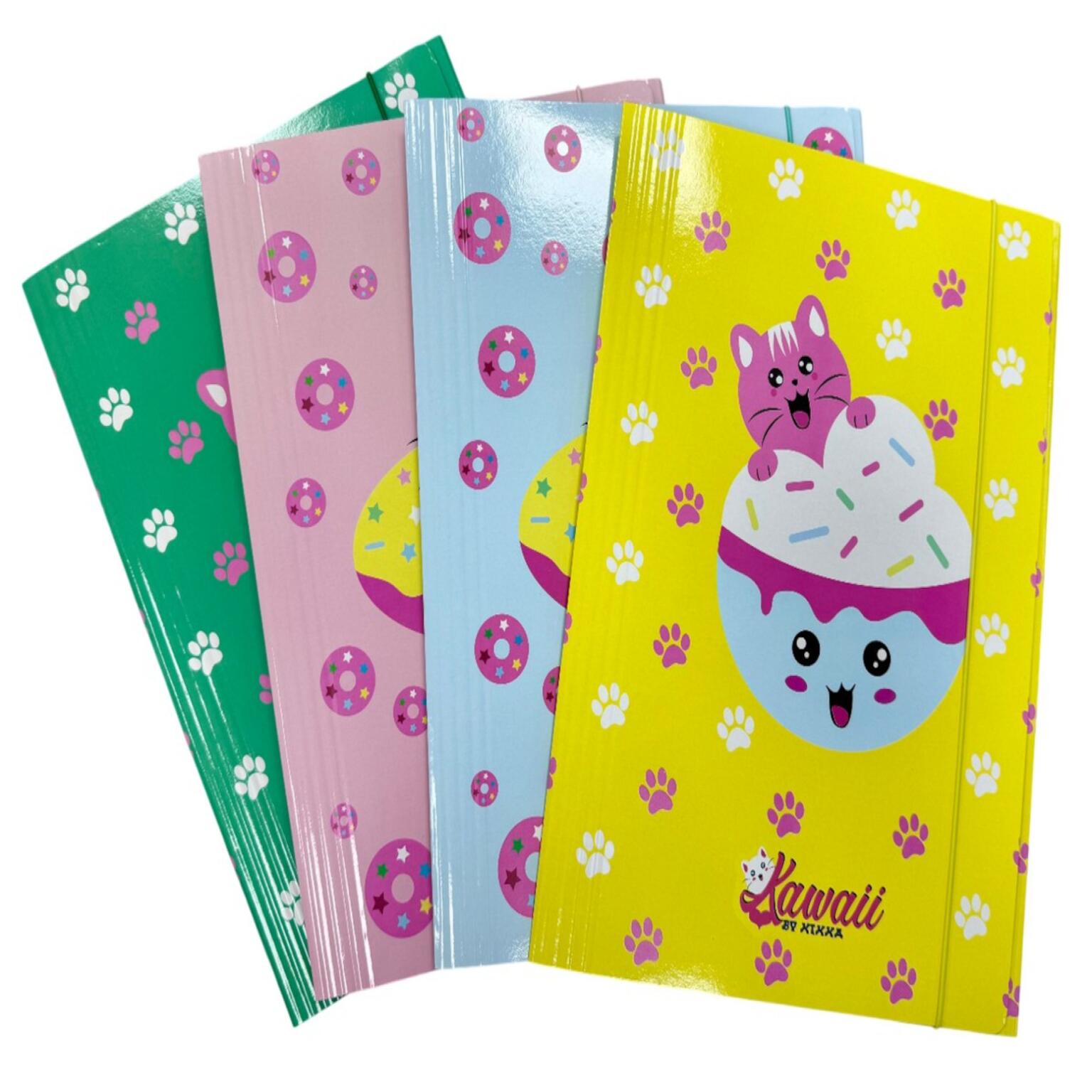 Cartella kawaii a4 26x35 con elastico