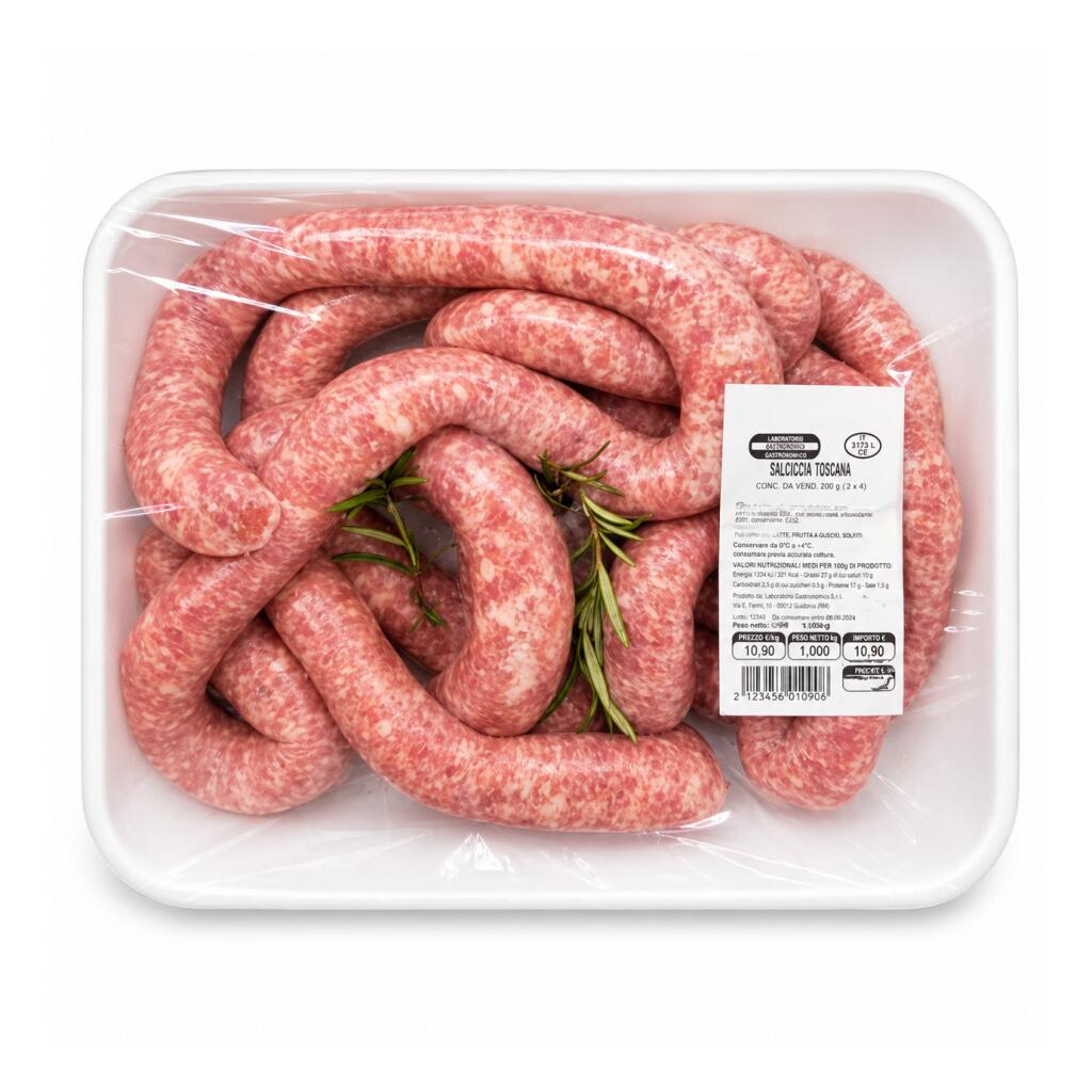 Salsiccia toscana di suino confezionata ATM