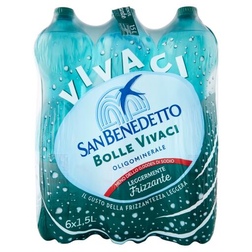 Acqua San Benedetto leggermente frizzante 6x1,5L