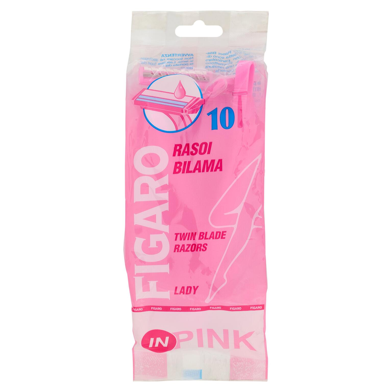 Rasoio bilame Inpink 10pz Figaro