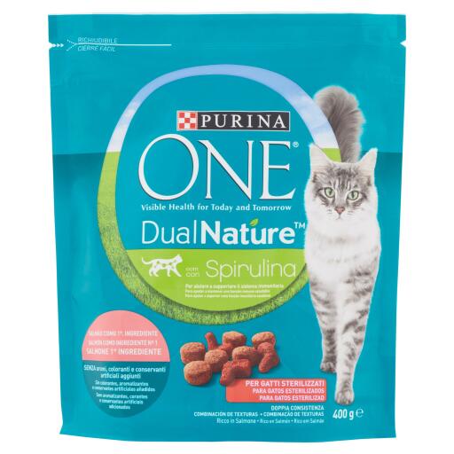Crocchette dualnature sterilizzate salmone 400g Purina