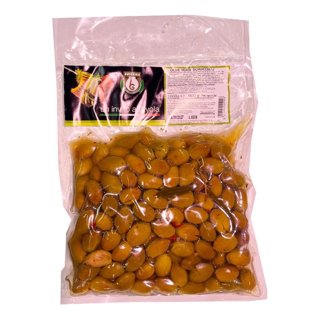 Olive schiacciate c/nocciolo 900g