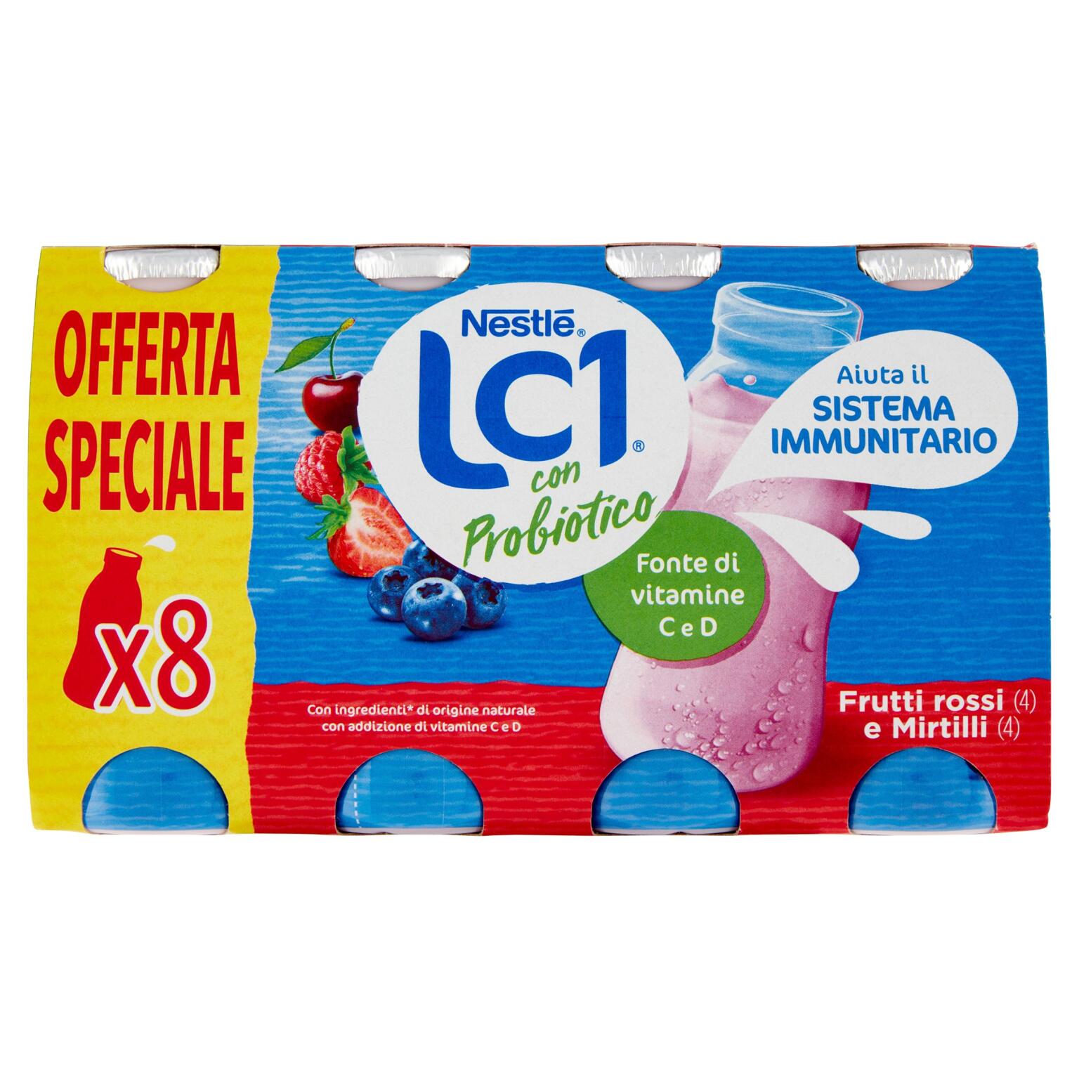 Lc1 vital mirtilli e frutti rossi 8x90g Nestlè