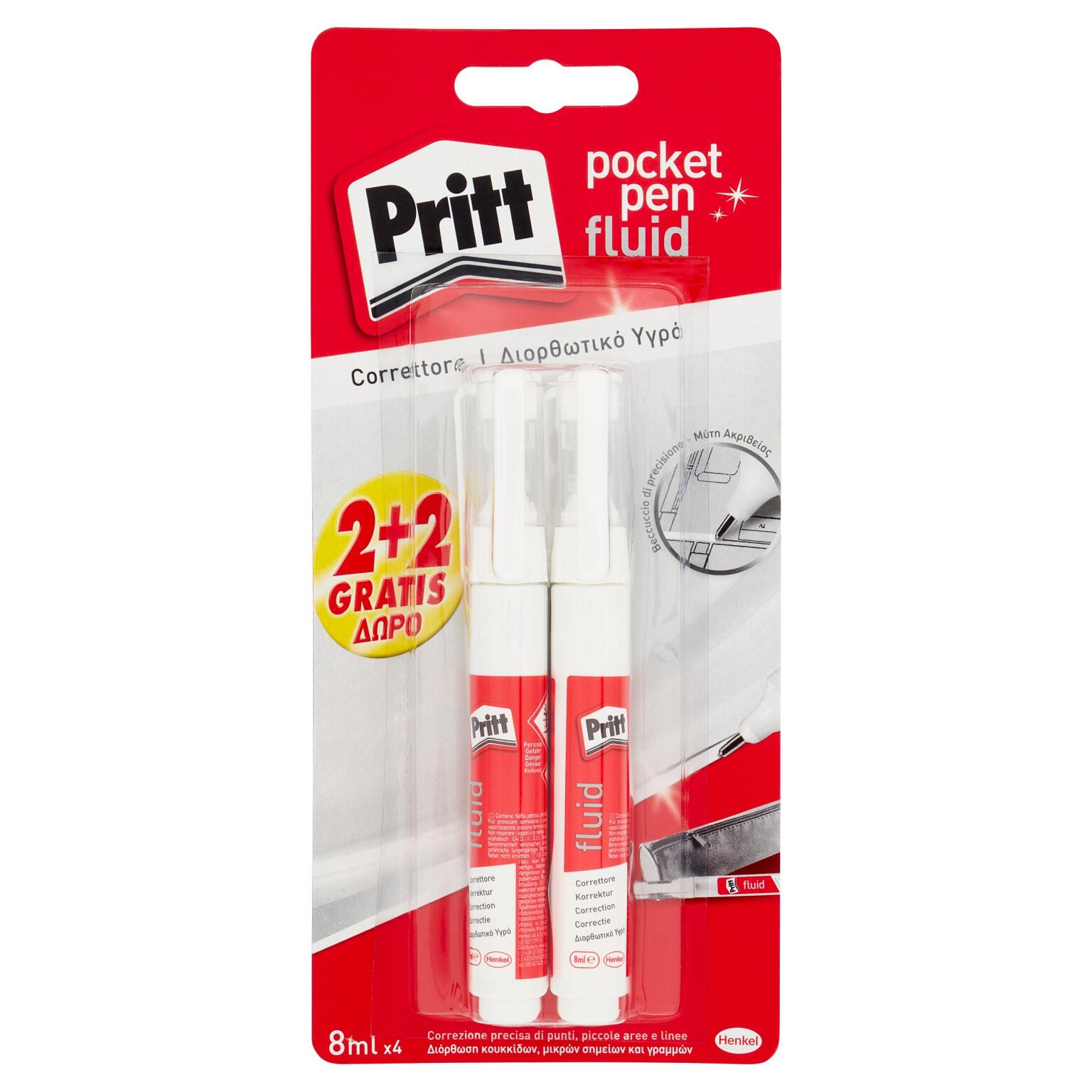 Correttore a penna 8ml 2+2 Pritt