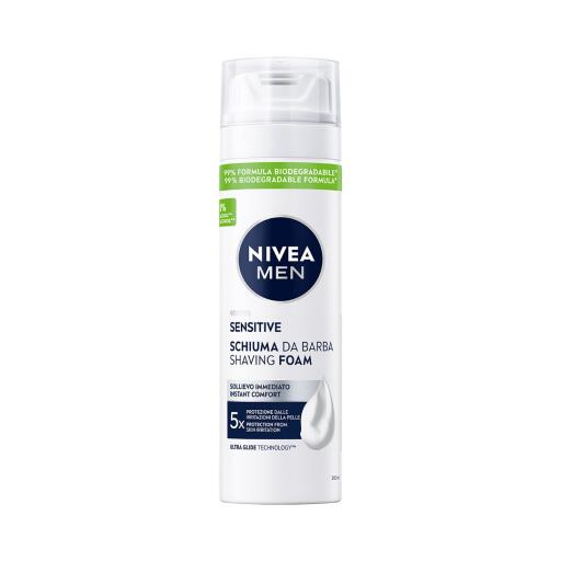 Schiuma da barba men sensitive 200ml Nivea