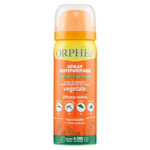 Orphea Spray repellente antipuntura Safari a base vegetale da 50ml