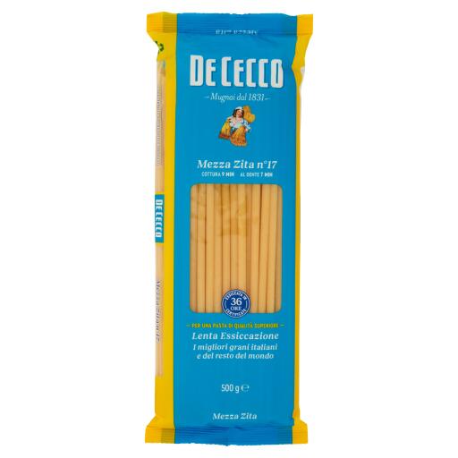 Pasta di semola di grano duro mezza zita n°17 500g De Cecco