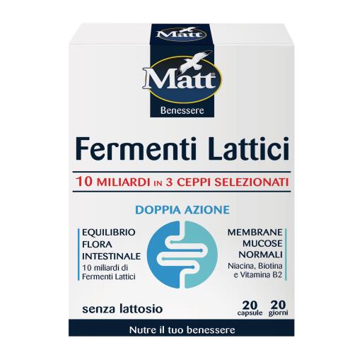 Fermenti lattici vivi 10 Miliardi da 20 capsule Matt