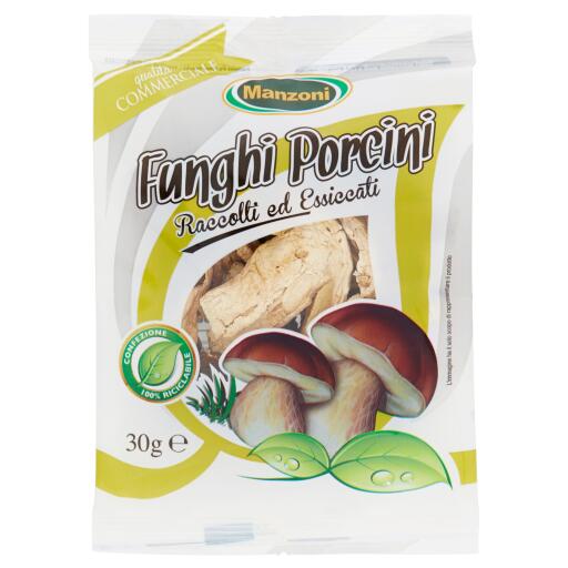 Funghi Porcini Secchi Commerciali 30g Manzoni