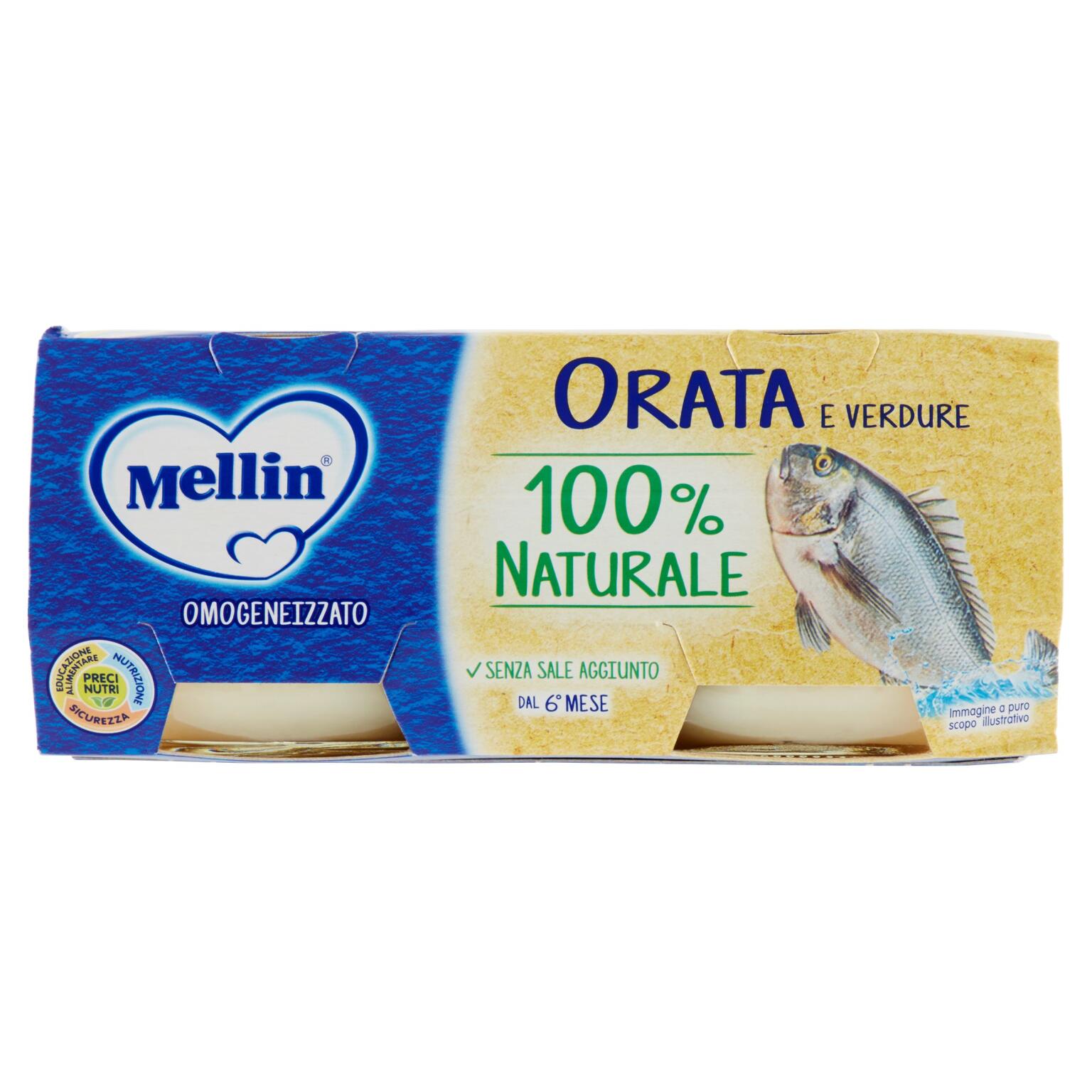 Omogeneizzato Orata e verdure 2x80g Mellin