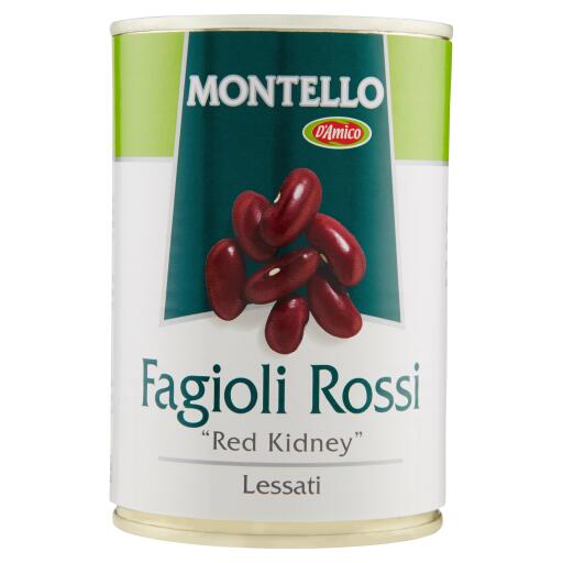 Fagioli Rossi Kidney lessati al naturale 400g Montello D'Amico