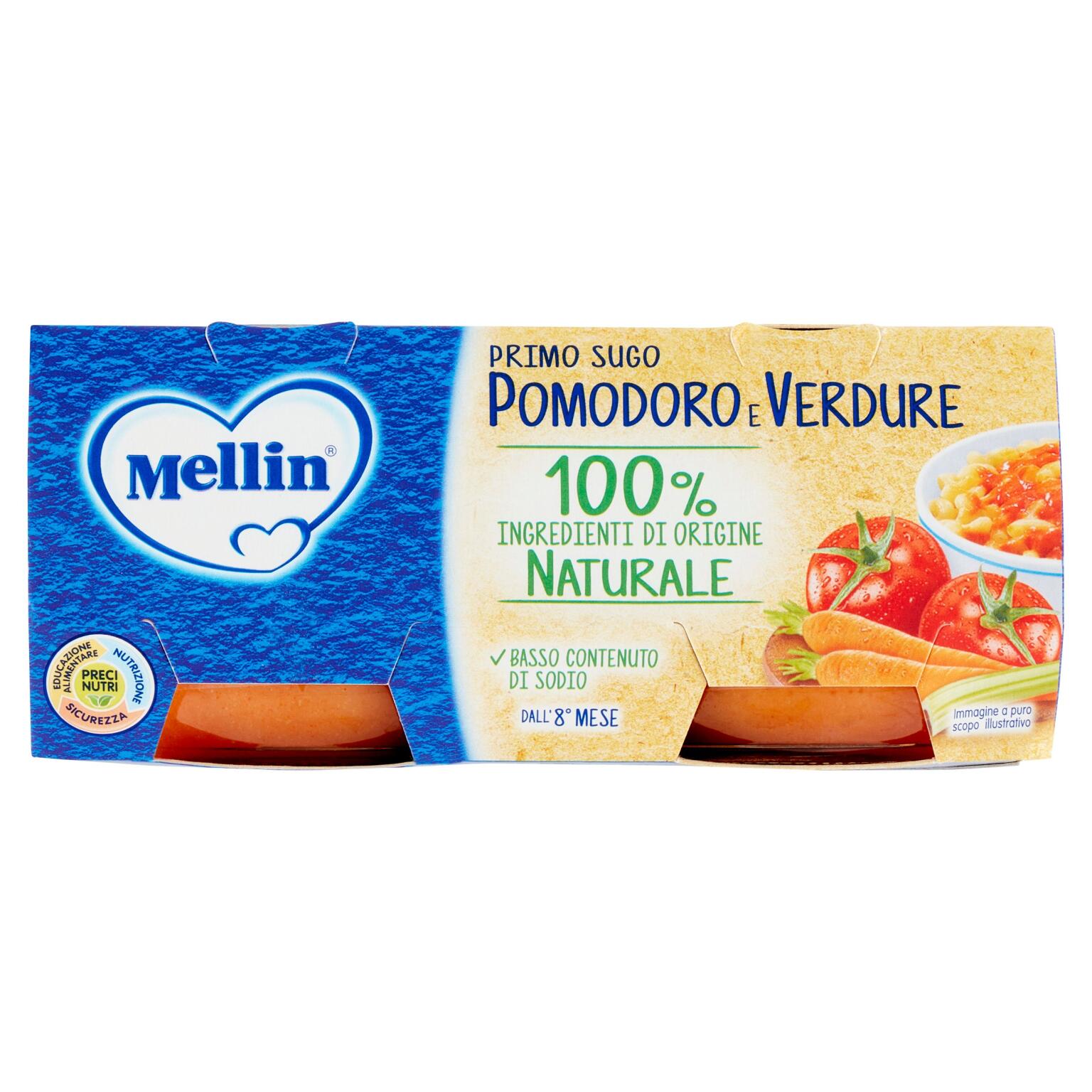 Primo Sugo Pomodoro e Verdure 2x80g Mellin
