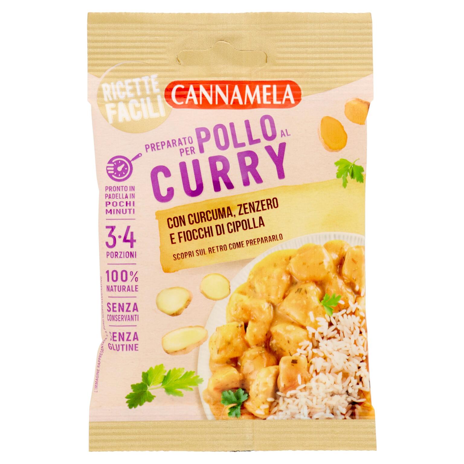Preparato per salsa ideale per pollo al curry 30g Cannamela
