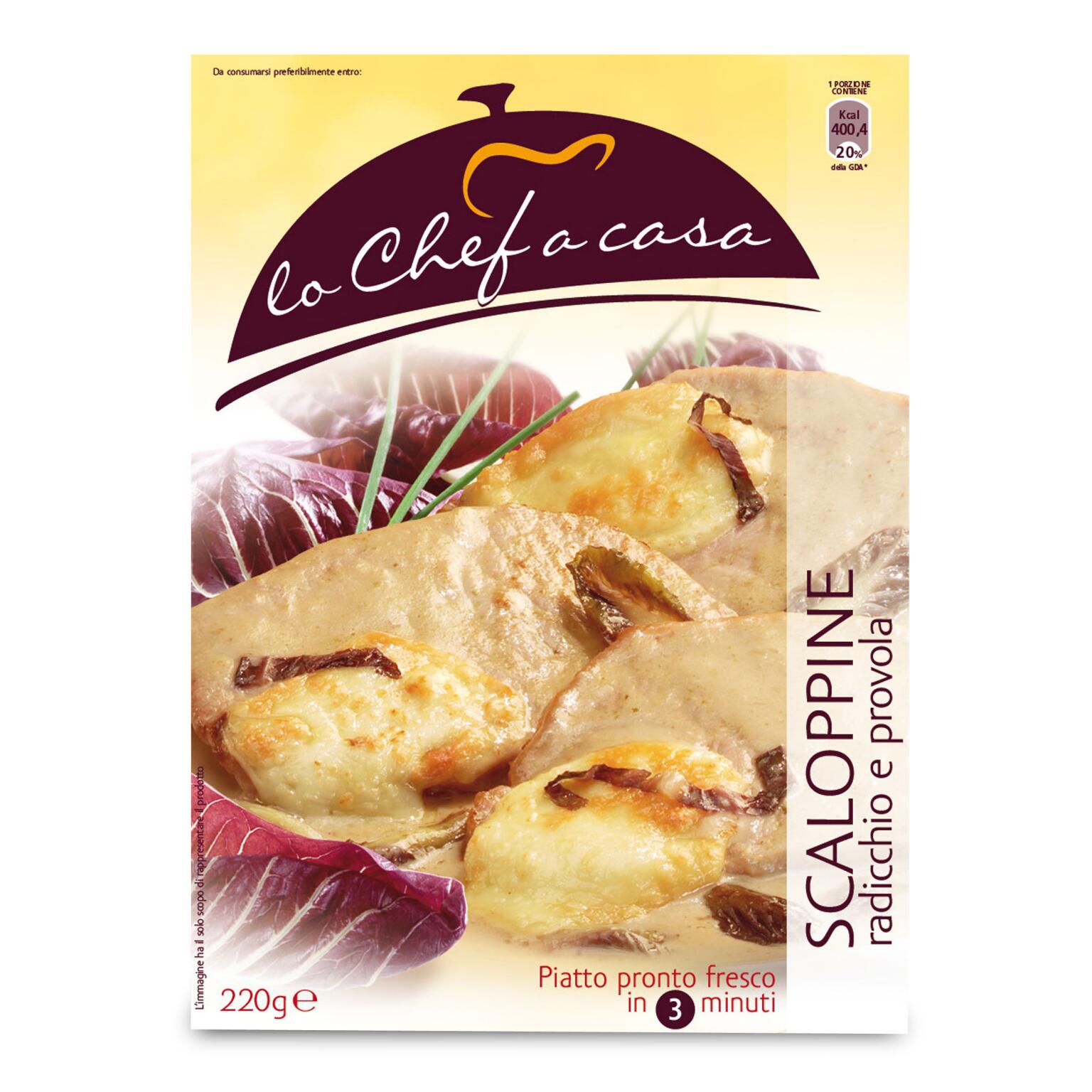 Scaloppine radicchio e provola 220g Lo Chef a Casa