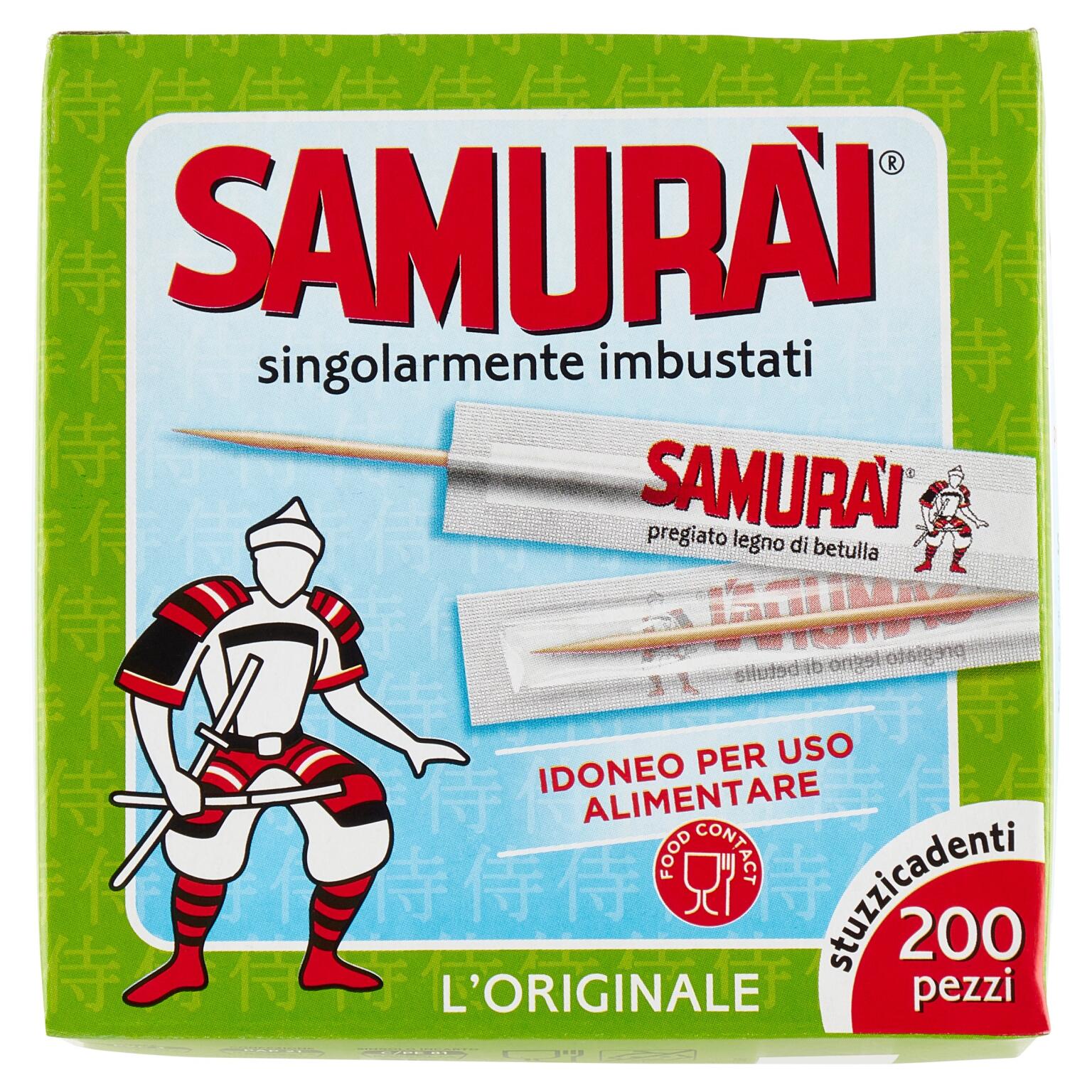 Stuzzicadenti samurai 200 pezzi imbustati