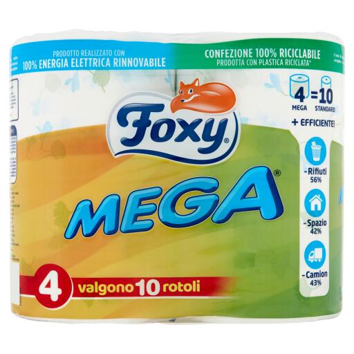 Carta igienica Foxy mega 4 rotoli 2 veli