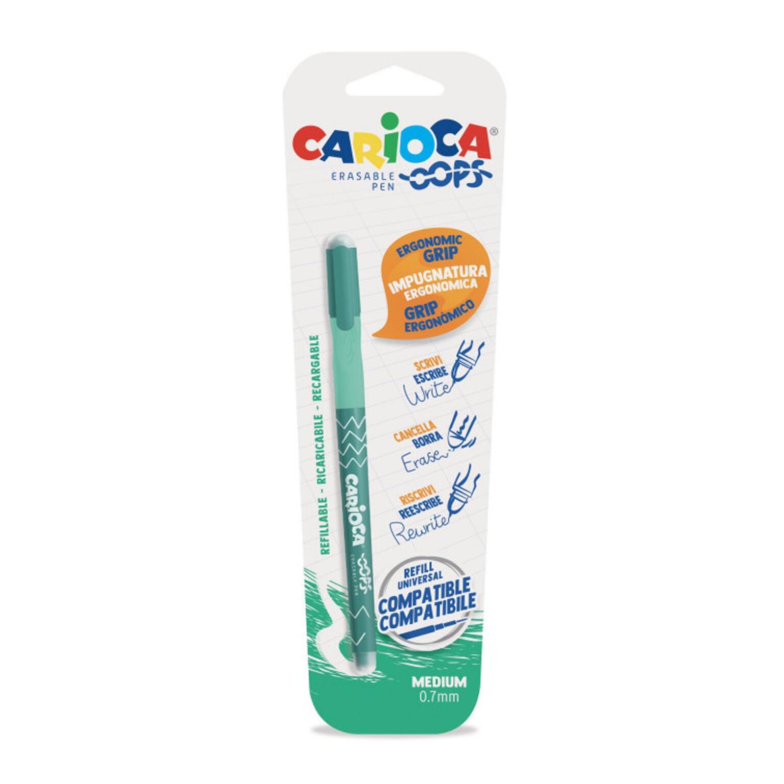 Penna oops cancellabile e ricaricabile verde 1pz