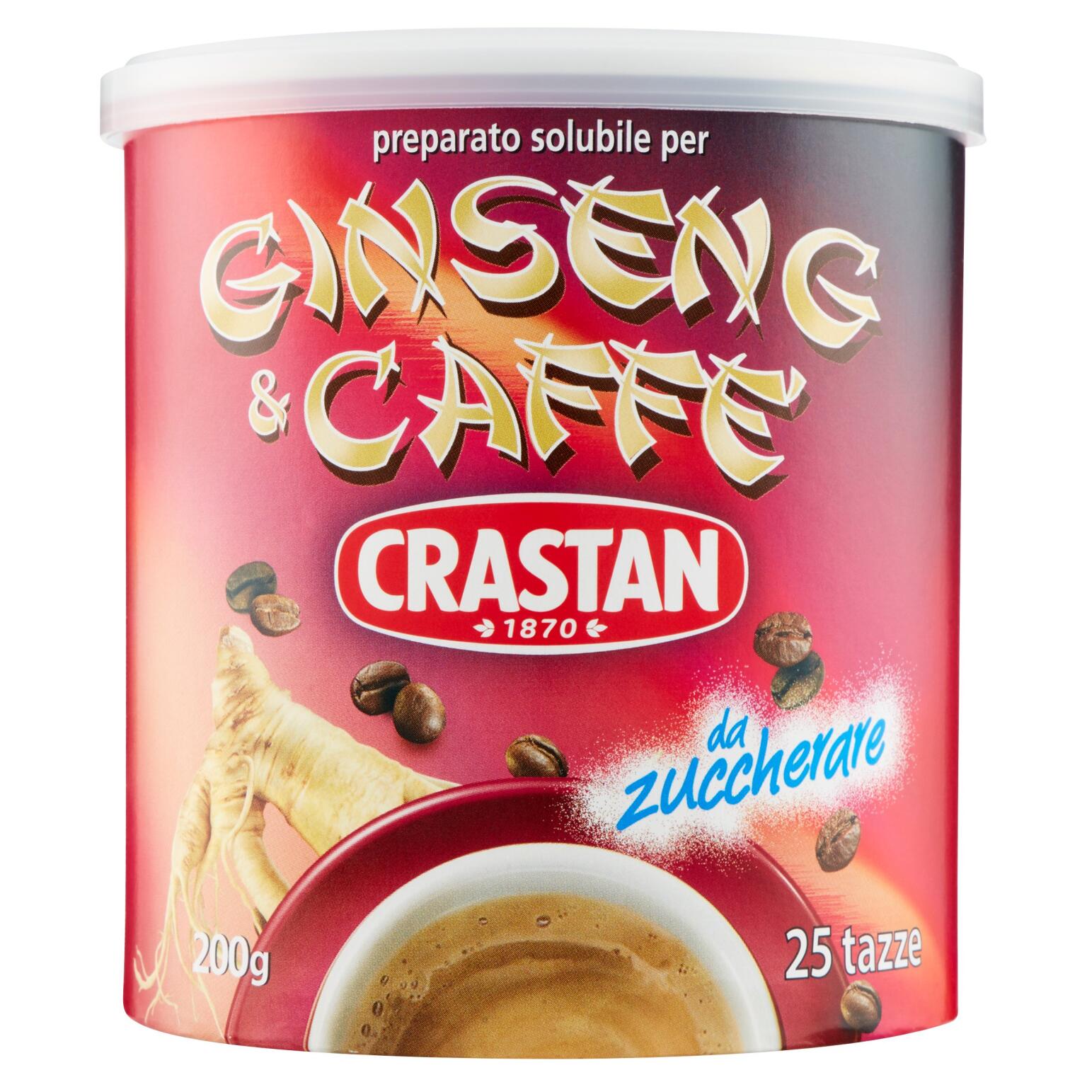 Caffè & Ginseng solubile senza zucchero 200g Crastan
