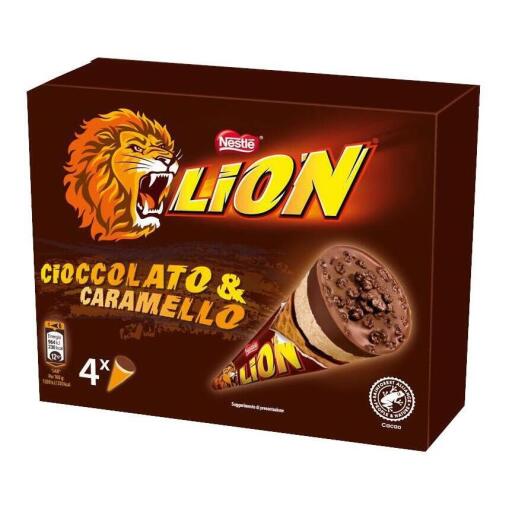 4 Lion cono al caramello da 288g