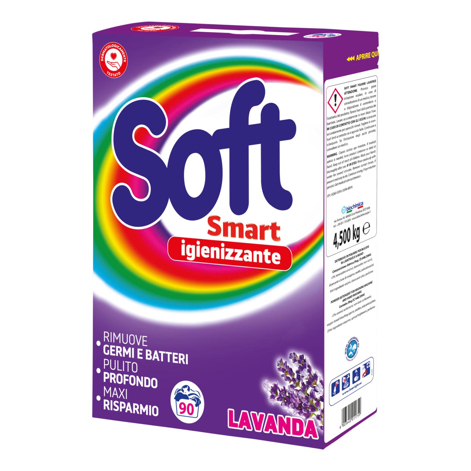 Soft lavatrice polvere lavanda 90 misurini