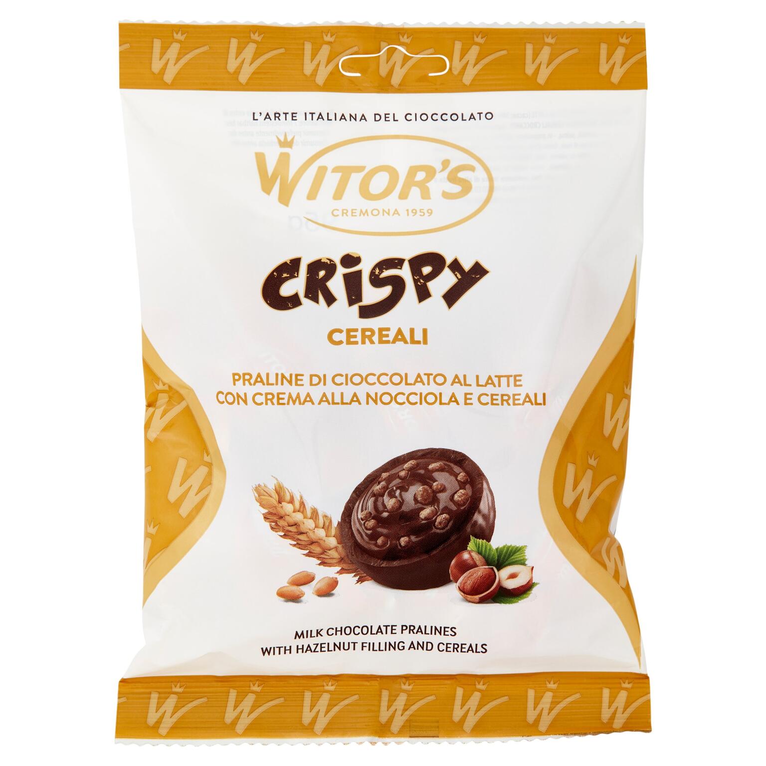 Praline Crispy di cioccolato al al latte e nocciola 95g Witor's