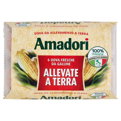 Uova Amadori da allevamento a terra x6