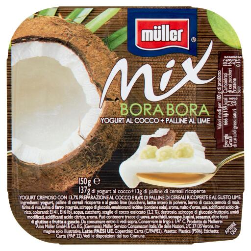 Yogurt Mix Cocco e Palline al Lime 150g Muller