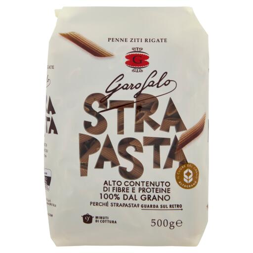 Penne Rigate 50%fibre +38%proteine 500g Strapasta