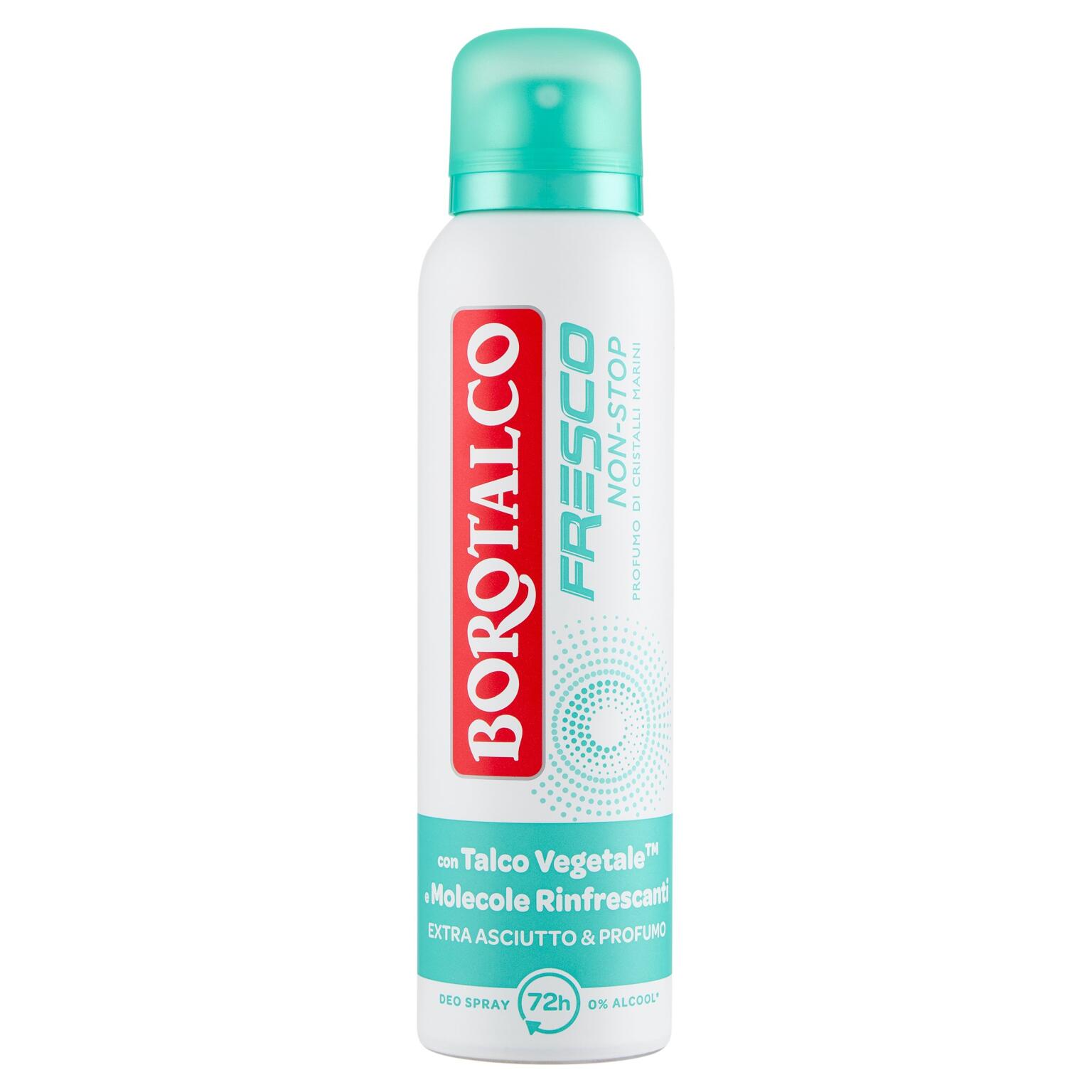 Deo Spray fresco no stop profumo di cristalli marini 150ml Borotalco