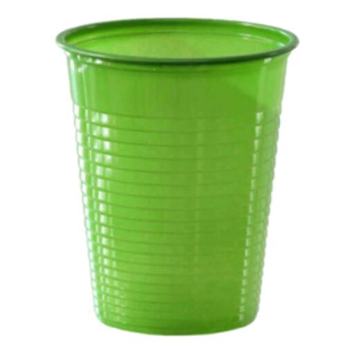 Bicchieri verdi plastica da 200ml 50pz