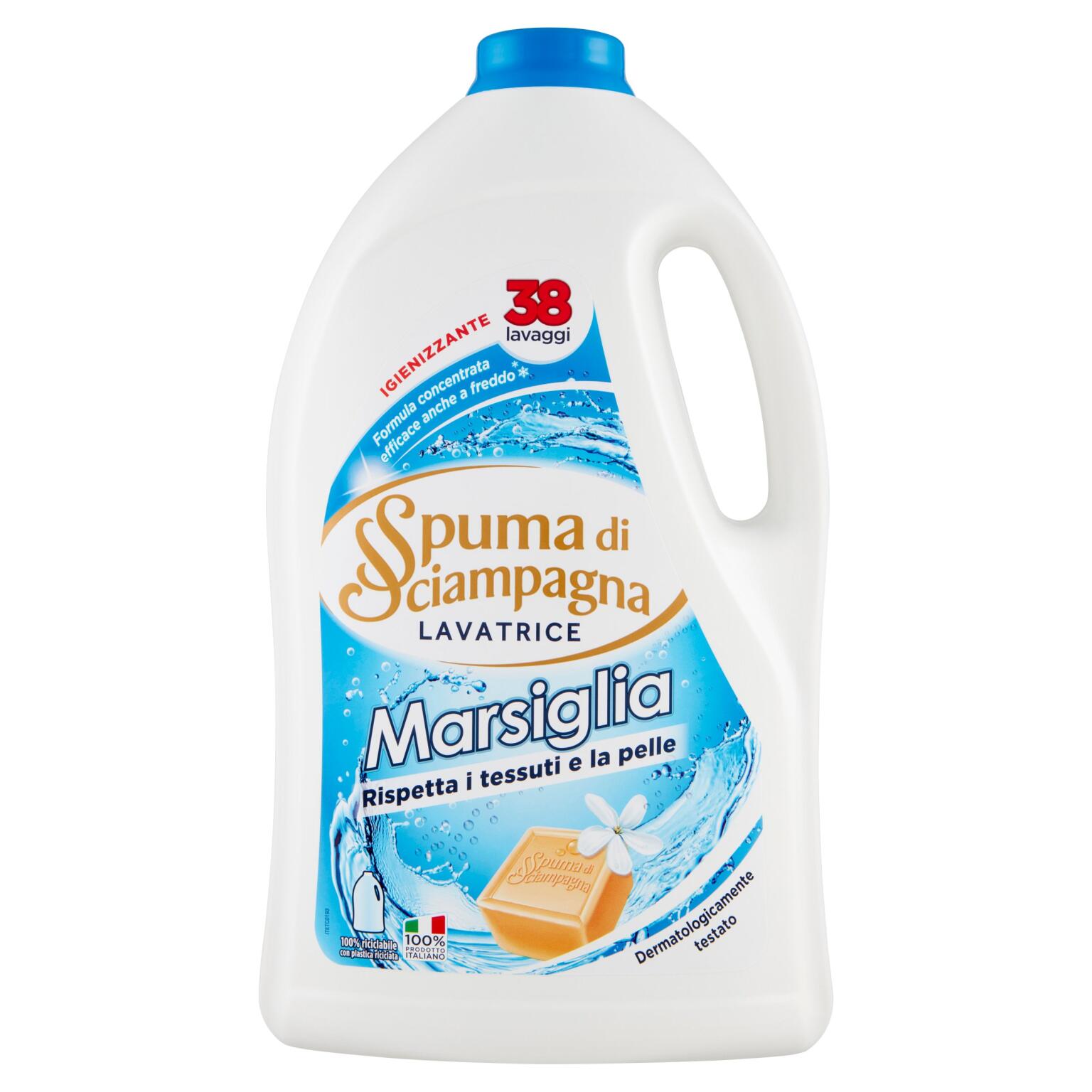 Liquido Lavatrice marsiglia 38lavaggi 1710ml Spuma di Sciampagna