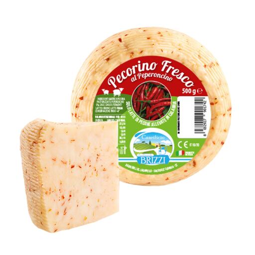 Pecorino al Pepreroncino sottovuoto 500g Caseificio Brizzi