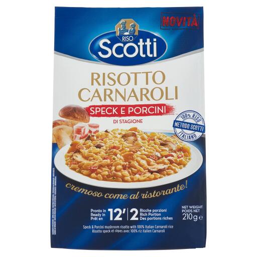 Risotto Carnaroli Speck e Porcini 210g Scotti