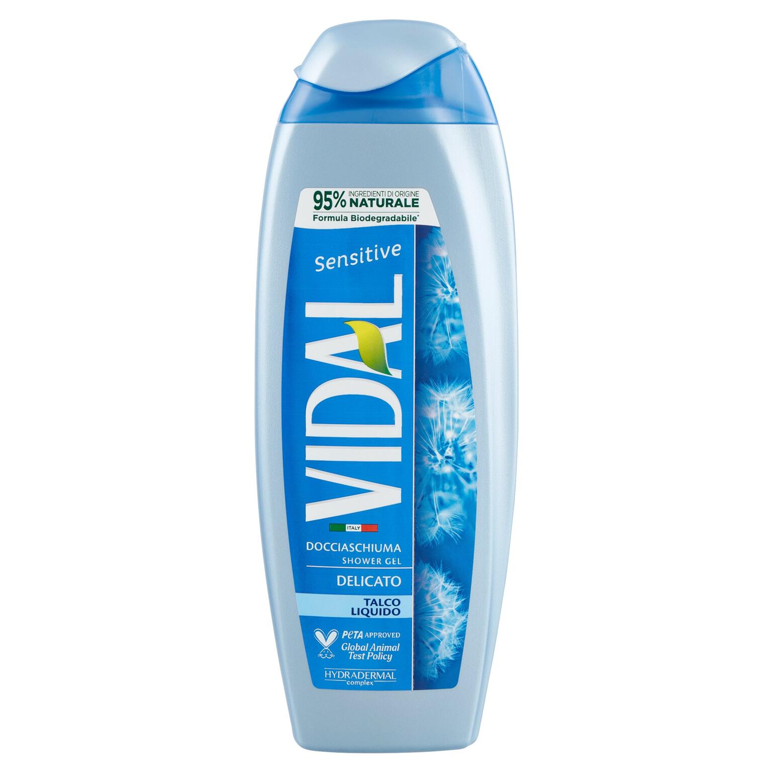 Docciaschiuma dermoprotettivo sensitive talco liquido 250ml Vidal